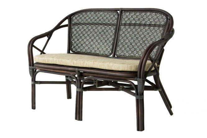 Изображение товара Диван 2-местный Петани цвет каркаса орех матовый, мягких элементов бежевый