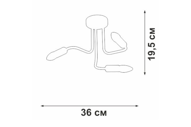 Люстра VITALUCE V3023 9 кв.м., 36x19.5x36 см, E14