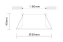 Светильник встраиваемый ST LUCE ST201 3 кв.м, 8.9x4x8.9 см, GU10