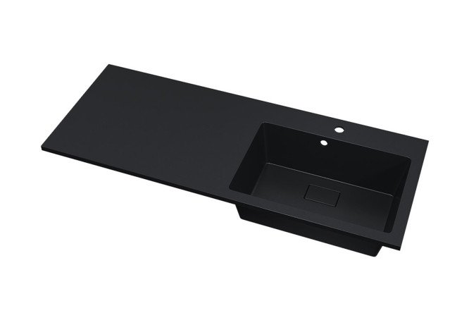 Изображение товара Подвесная раковина Cosmos Quartz RCosmos120RU 120х17,2х48 см кварц уголь