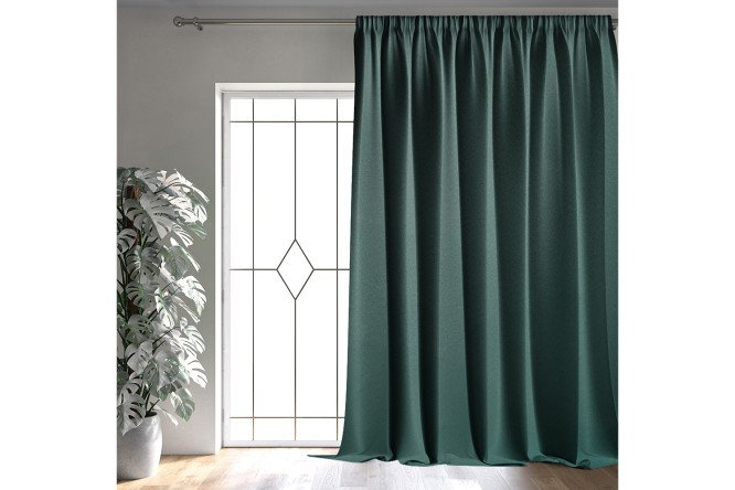 Изображение товара Штора Майли 150х300 см изумруд блэкаут для интерьера