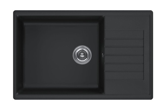 Мойка врезная KuchenSTERN Ku-Granit FLUG 60 109BL10 с крылом 78х50х19 см