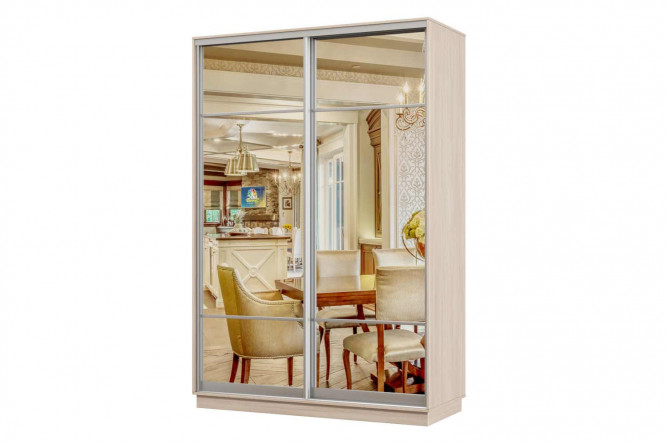 Изображение товара Шкаф-купе Практик 02 2-дверный зеркальный для хранения и интерьера