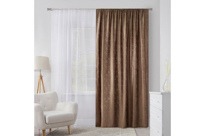 Изображение товара Штора на ленте MICASA Massimo 180х280 см, 1 шт., цвет коричневый