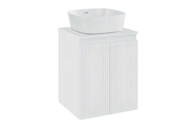 Изображение товара Подвесная тумба RUNO Соренто 50 с белым каркасом и фасадом 50 см