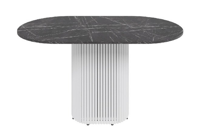 Стол GENGLASS Trubis oval с трубчатым подстольем 140х75х80 см