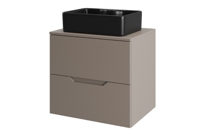 Изображение товара Подвесная тумба с раковиной ORANGE Line 60 латте 60.5 см