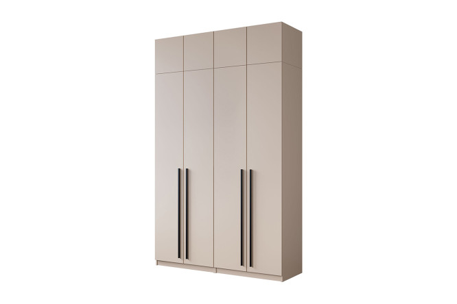 Изображение товара Шкаф София 4-дверный с антресолью в цвете кашемир, размеры 160х260х52 см