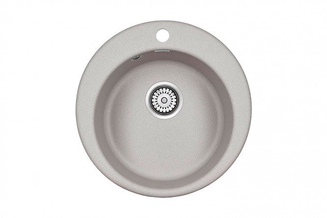 Изображение товара Врезная мойка PAULMARK Gelegen PM404800-GR 47.5х47.5х19 см кварцевый композит