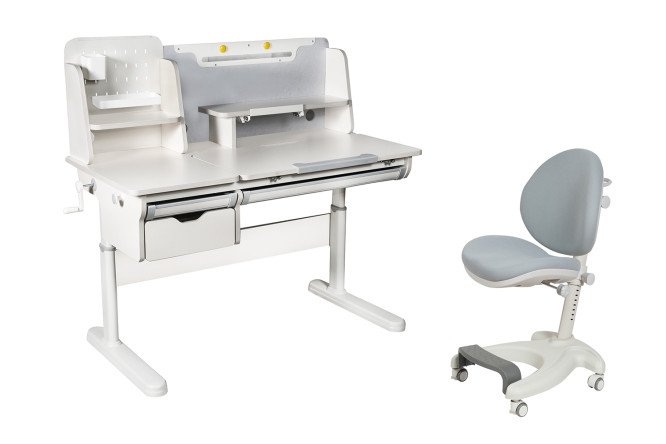 Изображение товара Комплект мебели парта Ammi Grey и кресло Cielo Grey