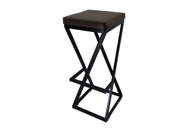 Изображение товара Барный табурет Лофт 37.5х85х37 см, цвет сидушки шоколад, ножек чёрный