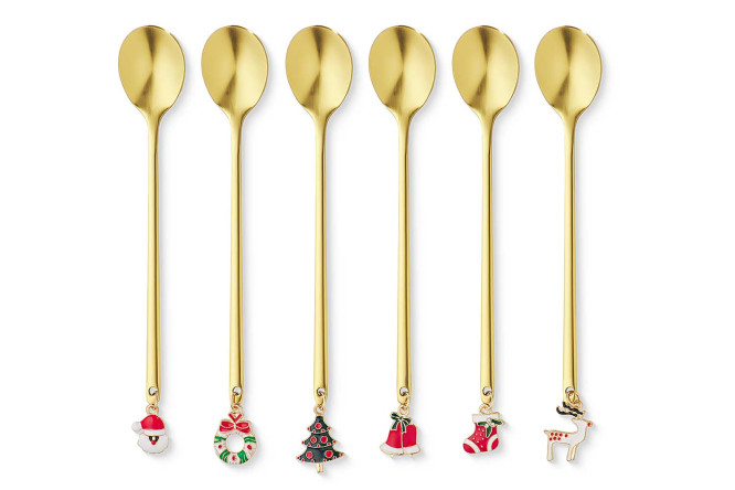 Изображение товара Набор чайных ложек HOFF Christmas 6 шт. из нержавеющей стали для чайной церемонии