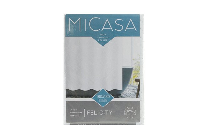 Штора для ванной комнаты MICASA Felicity 180x180 см