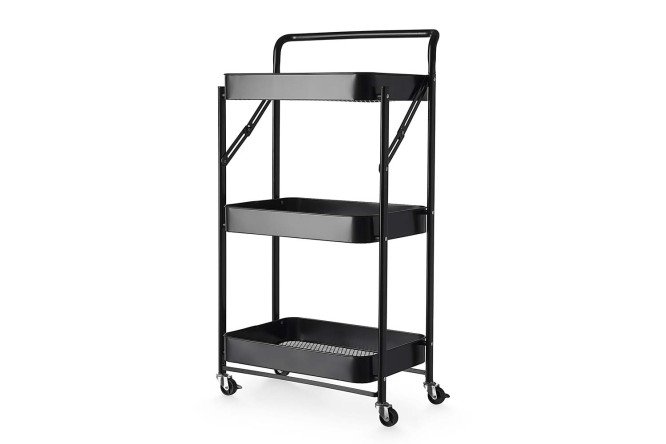 Изображение товара Стеллаж 3-ярусный HOFF Rondo 45x87x30 см металл полипропилен черный