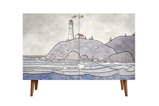 Изображение товара Комод Berber 2 дверки с оригинальным дизайном и большим размером