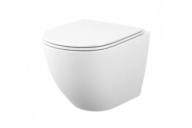 Изображение товара Подвесной унитаз Elena EA10PBM06 безободковый с инсталляцией 36.5х49.5 см