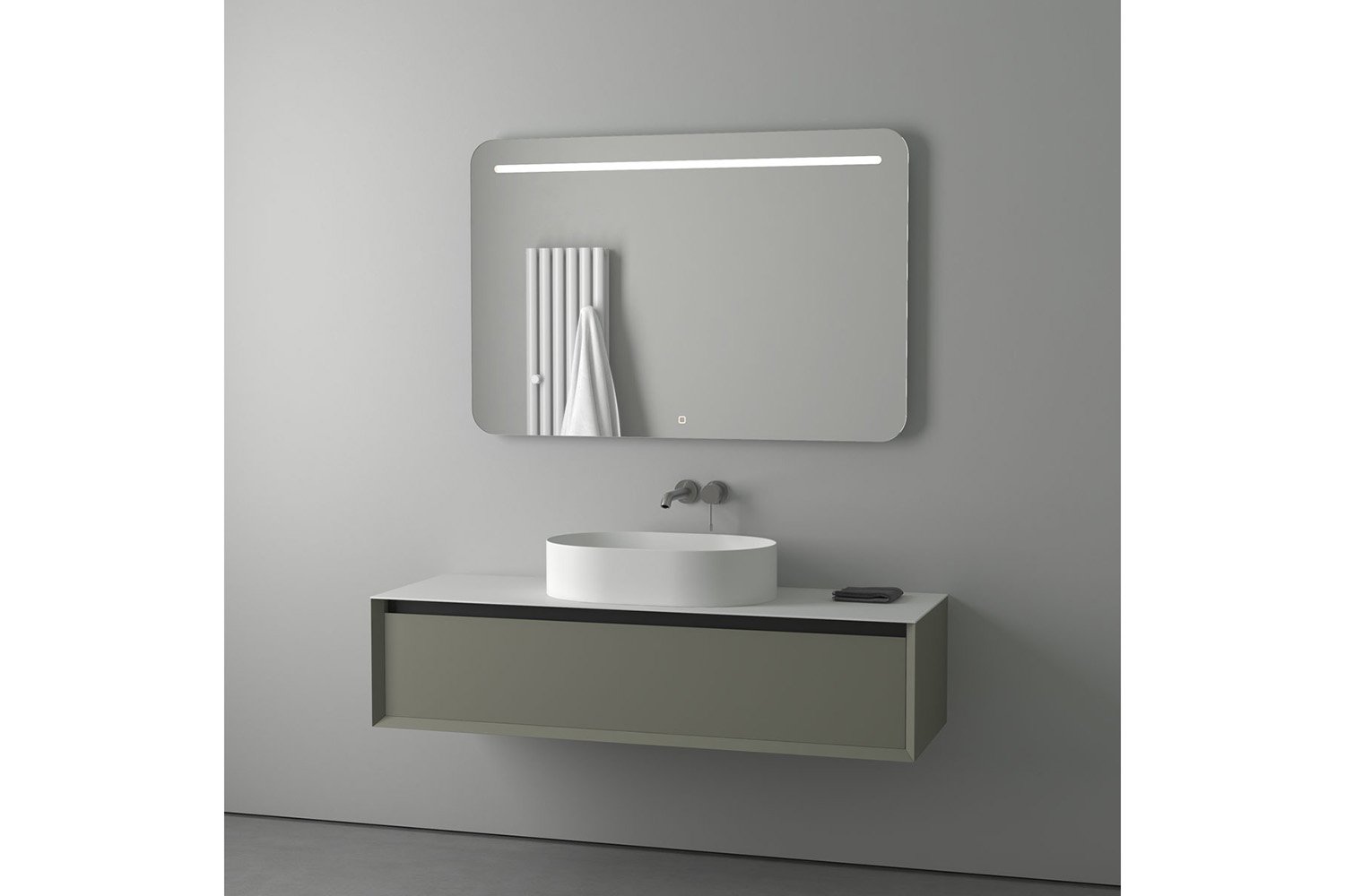 Зеркало настенное со встроенным LED-светильником EVOFORM Ledline BY 2448 120х80 см