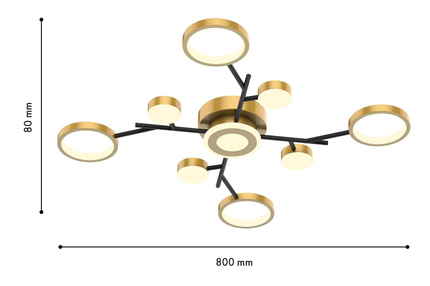 Светильник потолочный FAVOURITE Hybrid 15 кв.м., 80x8x80 см, LED