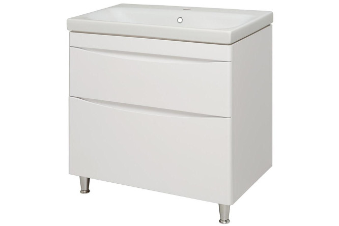 Изображение товара Напольная тумба RUNO Афина для ванной комнаты белая 76,2 см