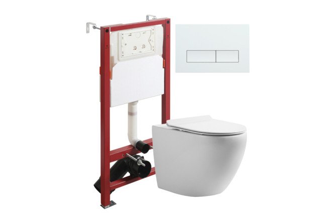 Изображение товара Унитаз с инсталляцией подвесной ORANGE CI07-100W+APB288