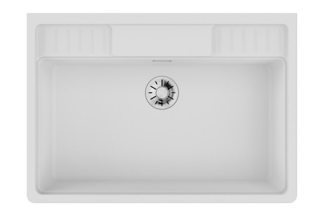 Изображение товара Врезная мойка OMOIKIRI Kinokawa 90-WH 90х63.5х21.7 см артцемент