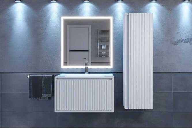 Изображение товара Ванный гарнитур Next 1 ящик цвет каркаса белый, фасада белый