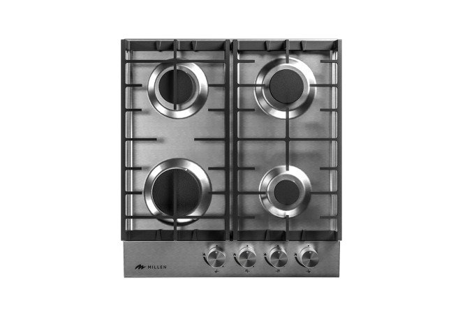 Изображение товара Газовая панель MILLEN MGH 452 IX из нержавеющей стали 46 см 4 конфорки