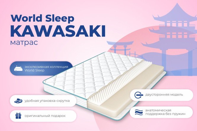 Матрас ASKONA World Sleep Kawasaki 140х200 см