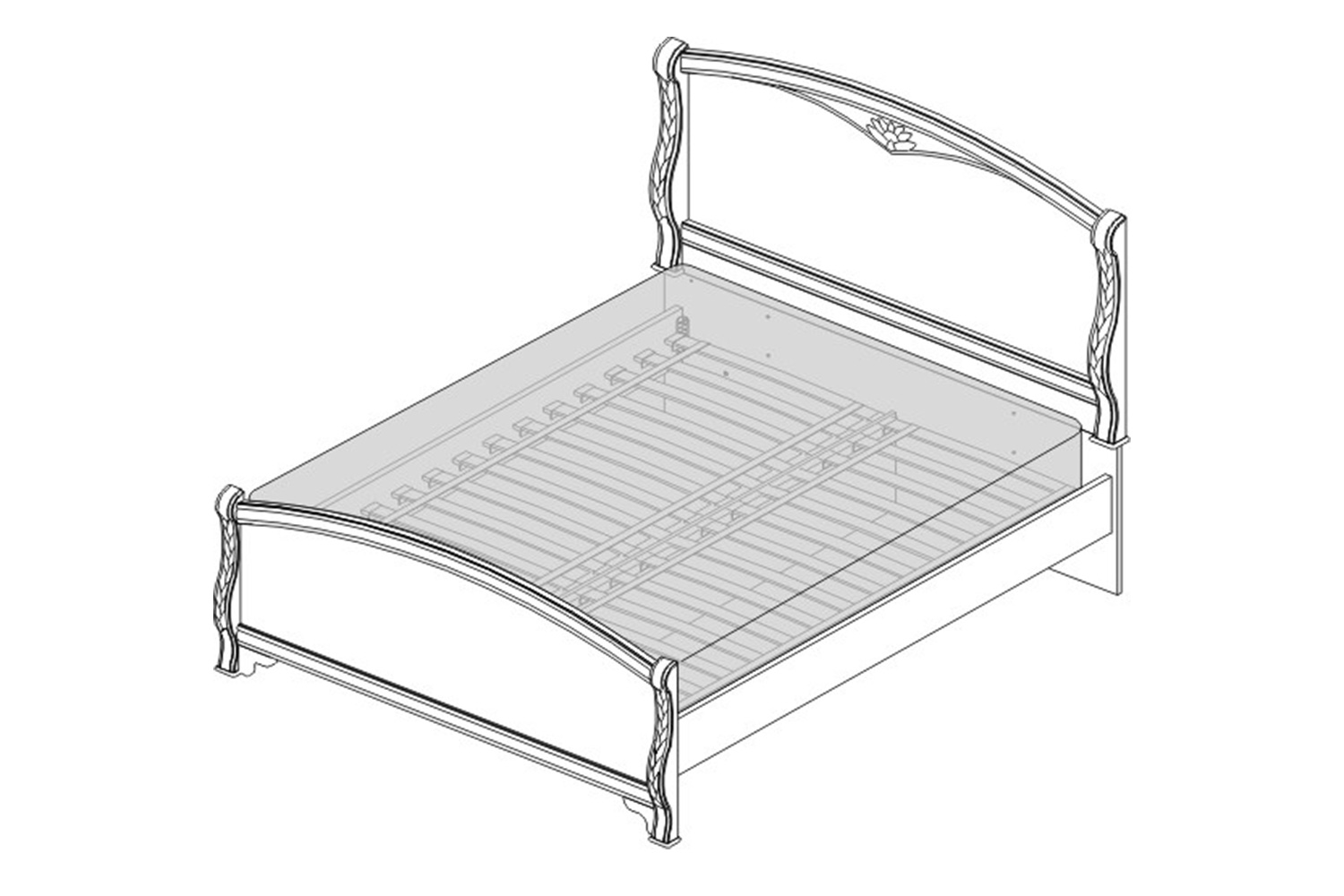 Кровать Камелия 160х200