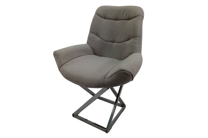 Изображение товара Полубарный стул Лофт Гранд 63х89х50 см, цвет обивки бежевый, ножек хром