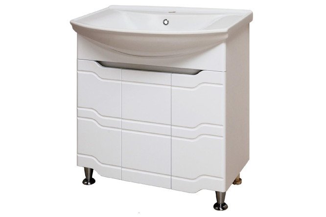 Изображение товара Тумба для ванной комнаты RUNO Стиль 71.8 см белая МДФ