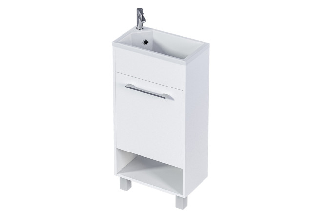 Изображение товара Тумба с раковиной 1Marka Lira 39 см белый глянец