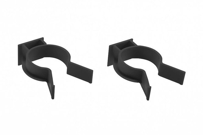 Изображение товара Комплект клипс для пластикового цоколя 2 шт., чёрный 4х1.1х5.6 см