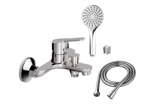 Изображение товара Смеситель для ванны и душа Norma D1010008 рычажный глянцевый