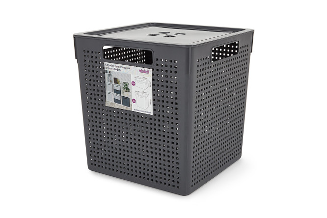 Изображение товара Коробка с крышкой Лофт для хранения вещей 29,4x30,1x29,4 см 23 л