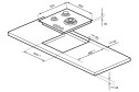 Газовая панель LEX GVS 435 IX, нержавеющая сталь, чёрный 45 см