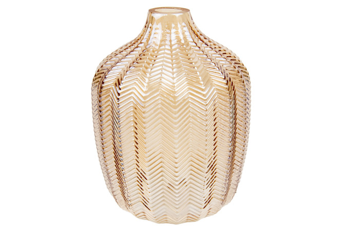 Изображение товара Декоративная ваза NGB-31 19 см стекло бежевый стильный дизайн