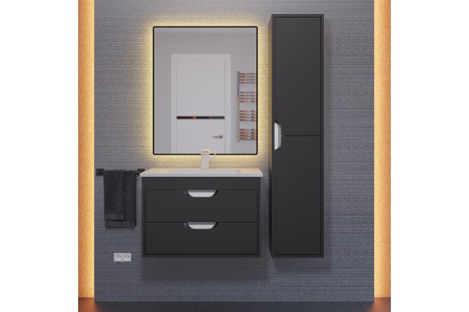 Изображение товара Ванный гарнитур Modul 65 чёрный матовый