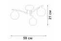 Люстра VITALUCE V4285 9 кв.м., 59x21x59 см, E27