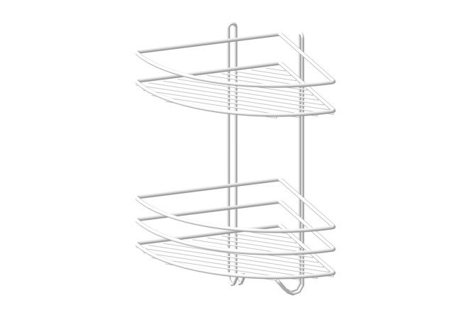 Изображение товара Полка угловая 2-ярусная П0002003 настенная 20x35x20 см