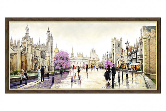 Изображение товара Репродукция в раме Кембридж 57х107 см Высокое качество