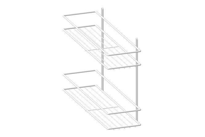 Изображение товара Полка прямая 2-ярусная П0001907 настенная 40x27.5x11 см