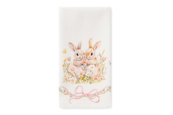 Изображение товара Полотенце HOFF Кролик и цветы 45x60 см