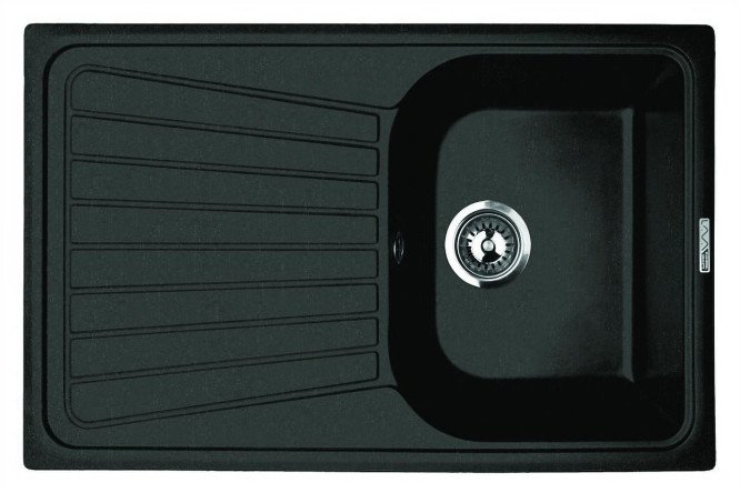 Изображение товара Врезная мойка с крылом LAVA L.3 BASALT 79х50х19 см из инженерного гранита