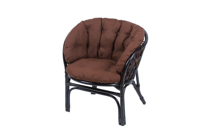 Изображение товара Кресло Багама 70х75х70 см венге с коричневыми мягкими элементами