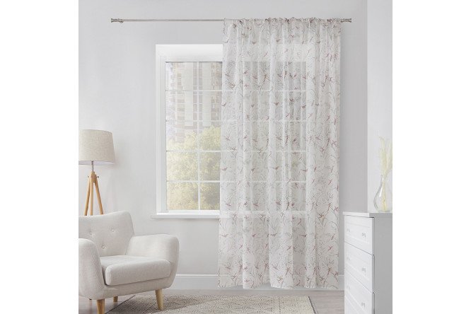Изображение товара Тюль MICASA Lola 300х275 см белый, зелёный, розовый, 1 шт.