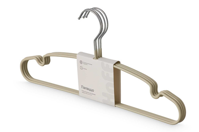 Изображение товара Набор вешалок для одежды HOFF Палаццо 4 шт.