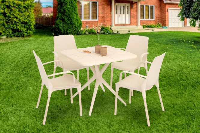 Изображение товара Обеденная группа SHT-DS202 цвет ваниль, бежевый