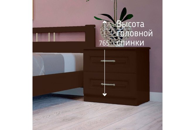 Кровать Эстери 3 цвет орех 140х200 см
