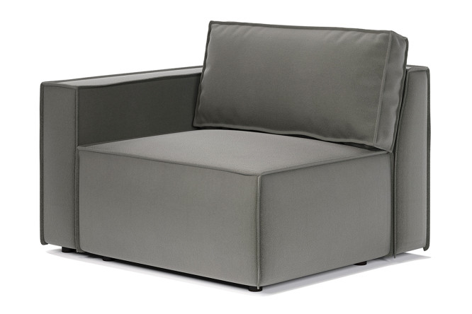 Изображение товара Модульный диван Шарм 25 с углом слева в сером цвете